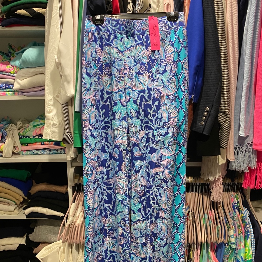 NWT Lilly small lapis lazuli palazzo pants